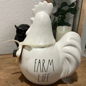 Rae Dunn Rooster Canister “Farm Life”